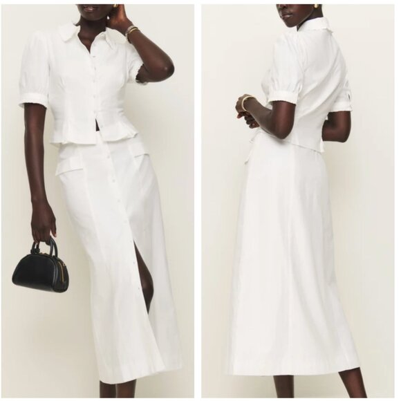 Reformation Dresses & Skirts - NWT Reformation Marcie Cotton Two Piece Set Sz4 White